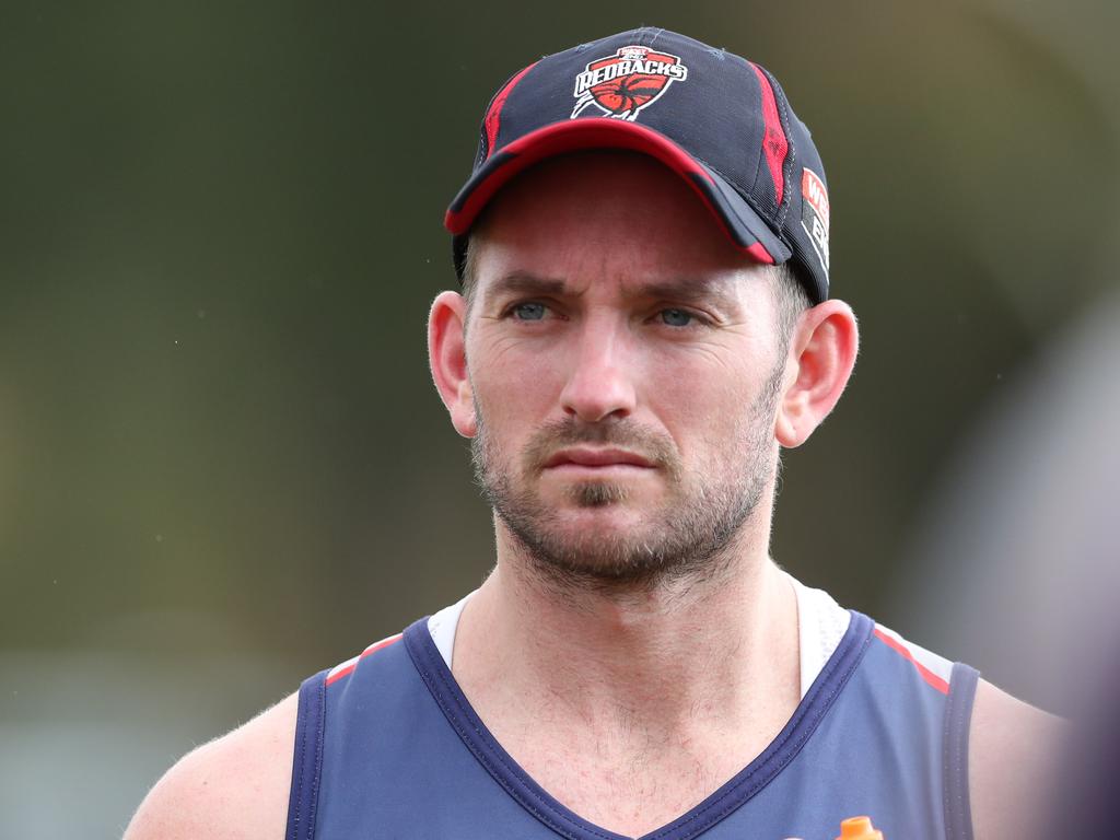 3.6.2019.Redbacks return to training, 2km time trial, Uni loop. Chadd Sayers after the run.  PIC TAIT SCHMAAL.