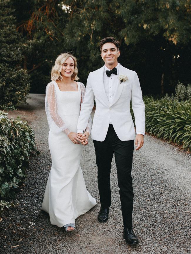 Wedding of Eliza and Max Burford at Glen Lea Homestead in the Adelaide Hills. Picture: Blake Heywood