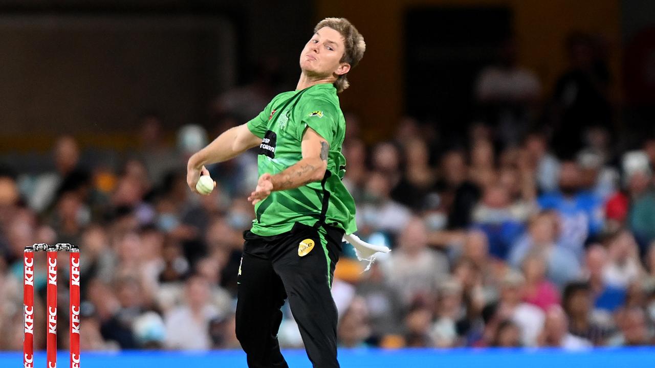 Adam Zampa (L) has accused Cricket Australia of threatening the Big Bash brand. Picture: Bradley Kanaris/Getty