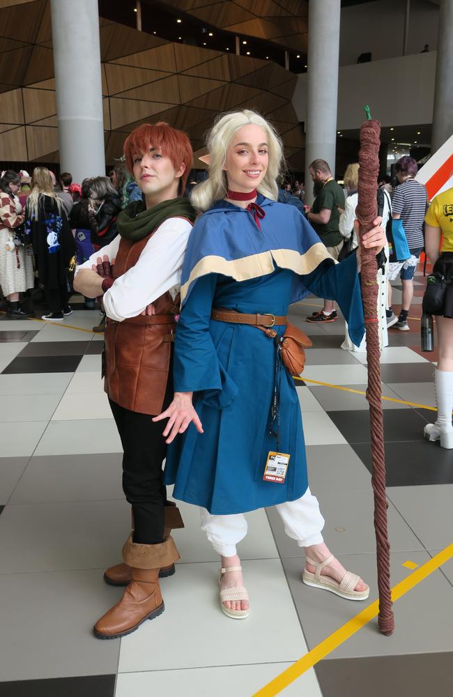 Marcille and Chilchuck (Bella and Caspar) at the 2024 PAX Aus Convention at the Melbourne Convention and Exhibition Centre. Picture: Gemma Scerri