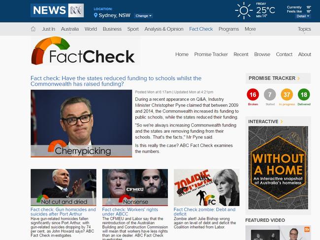 Fact Check facing the axe at ABC