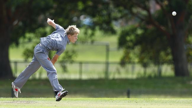 Stockton v Belmont in the semi-final of the 2024 SG Moore Cup cricket competition at Harker Oval. Picture: Michael Gorton