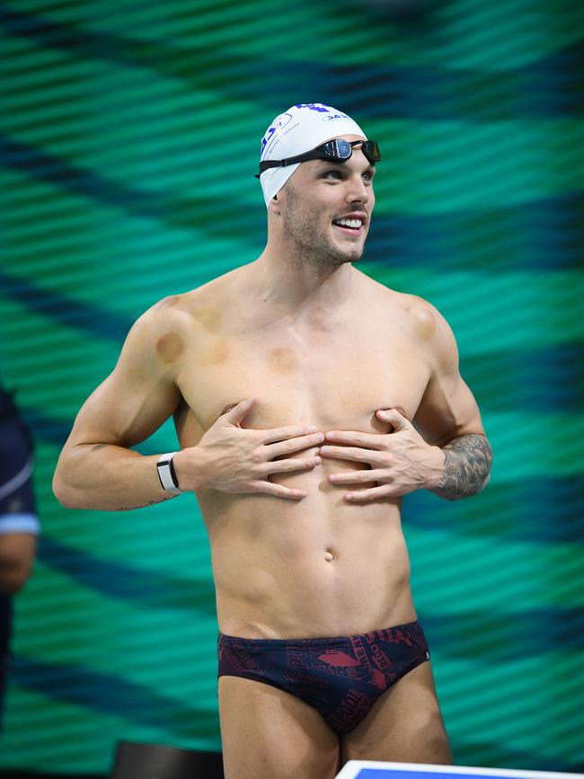 Kyle Chalmers during the warm-up session of the Australian National Olympic Swimming Trials at SA Aquatic &amp; Leisure Centre. o by Mark Brake/Getty Images)