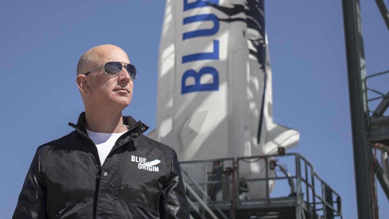 Blue Origin founder Jeff Bezos is ready for space. Picture: Blue Origin/AFP