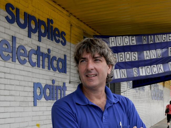 Former Mitre 10 Gosford owner-manager Tony Sullens at the store before it closed on December 19, 2008.