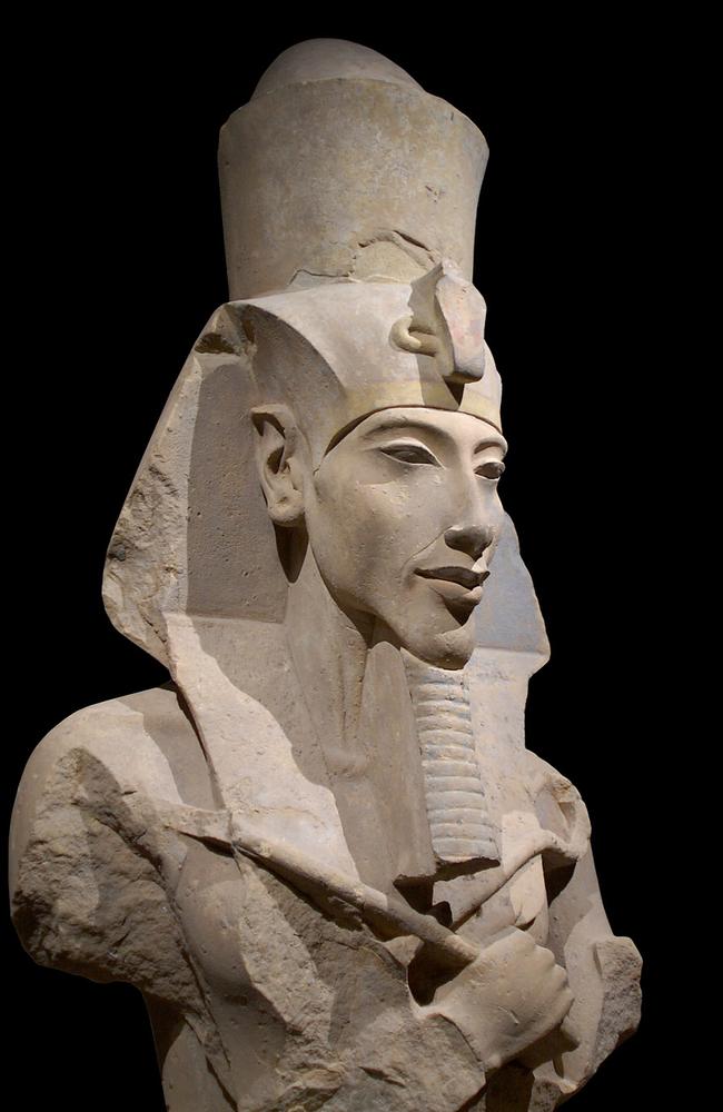 Pharoah Akhenaten, the heretic king who attempted to reconstruct Egyptian society and government — and father of the boy-king Tutankhamun.