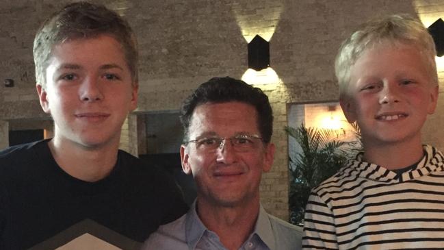 Albert Papichio and his two sons julian (left) and Domenic (right). Albert is worried his family have asbestos exposure. Picture: Supplied.