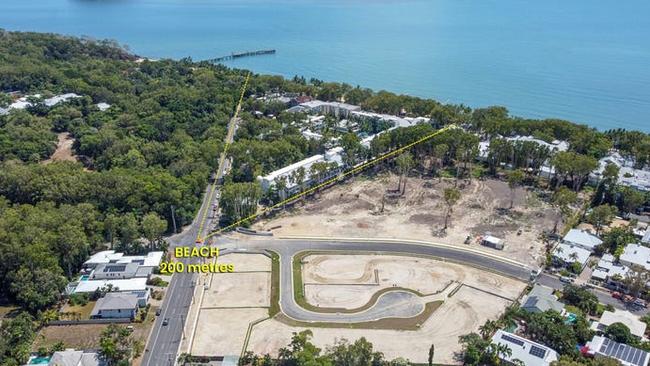 Construction of 16 lots at the Beach Haven Estate on Cedar Rd at Palm Cove is underway. The land sold in its entirety last July but Palm Cove Nominees Pty Ltd retained part of the site an has now unveiled plans for a resort, apartment and villa development. Picture: Supplied