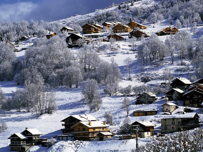 Undated : Meribel ski resort in France. Free to use. Unlimited use.