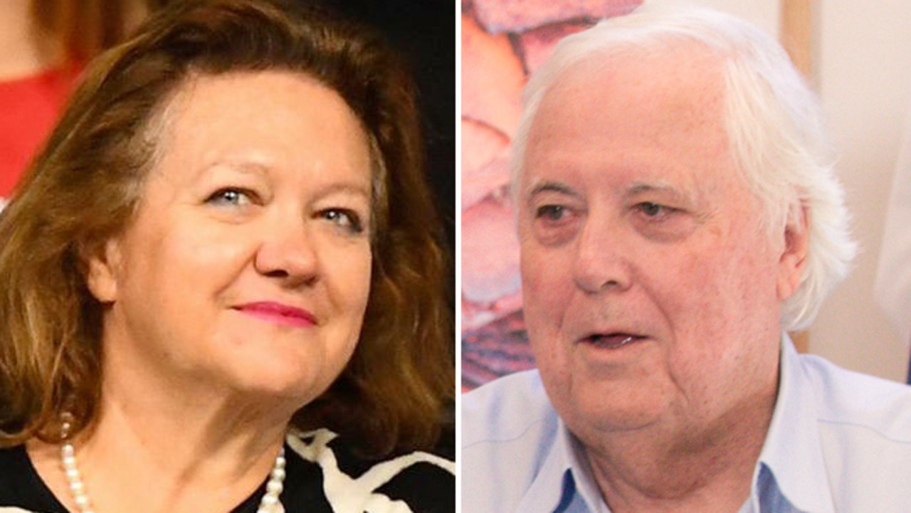 Gina Rinehart and Clive Palmer have extensive property portfolios.