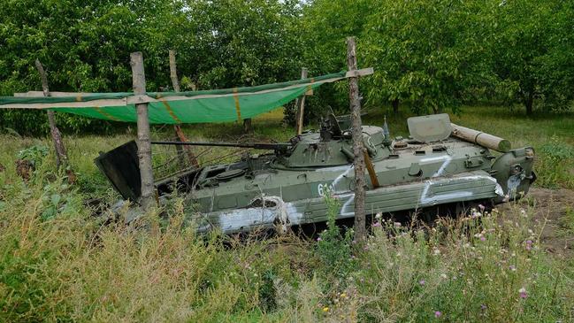 An abandoned Russian military vehicule in Kharkiv region. Picture: General Staff of the Ukrainian Armed Forces/AFP