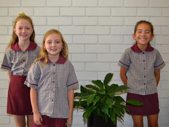 Wyrallah Road Public School's year 3 students Sienna McCaughley, Olivia K Lawlor and Sienna Rita Clark who won the junior competition.