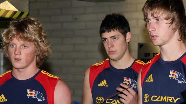 Sloane at the club in his first year with Will Young and Shaun McKernan.