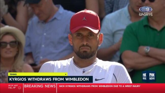 Kyrgios withdraws from Wimbledon