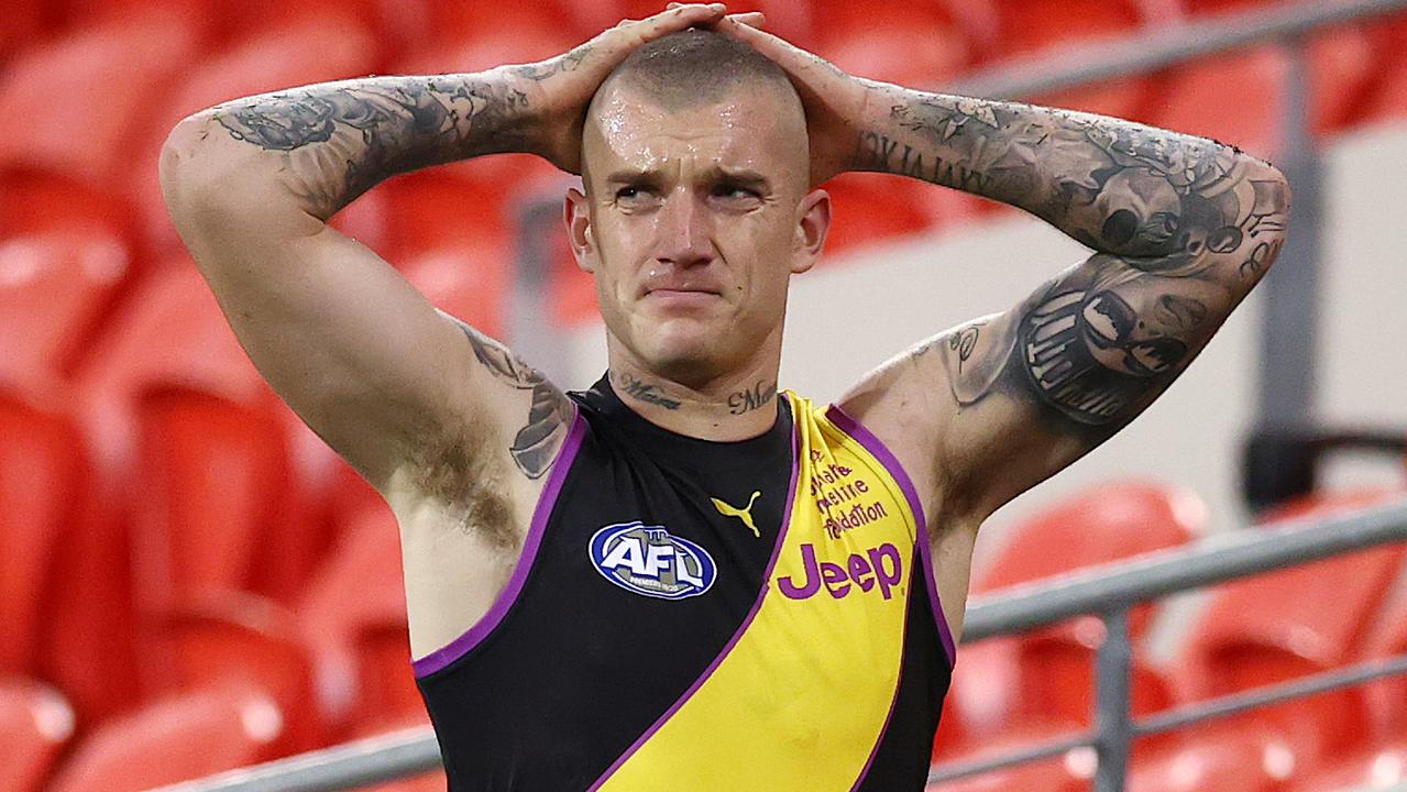 Dustin Martin will miss the rest of the season. Picture: Michael Klein