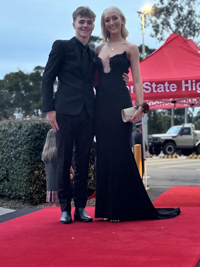 The students of Urangan State High School arriving at their formal.