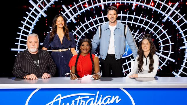 Australian Idol judges and hosts for 2024 Kyle Sandilands, Ricki-Lee Coulter, Marcia Hines, Scott Tweedie, Amy Shark. Picture: Seven