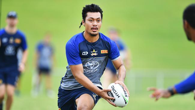 NRL; North Queensland Cowboys pre-season training at Willows Sports Complex. Jeremiah Nanai . Picture: Alix Sweeney