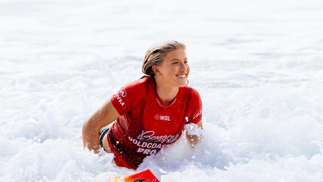 Erin Brooks of Canada scored a perfect 10 ride in her semi final. Picture: Cait Miers/World Surf League