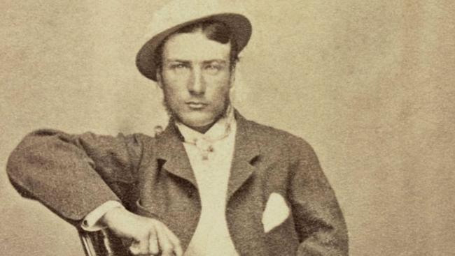 Australian novelist Marcus Clarke in a cabbage tree hat.