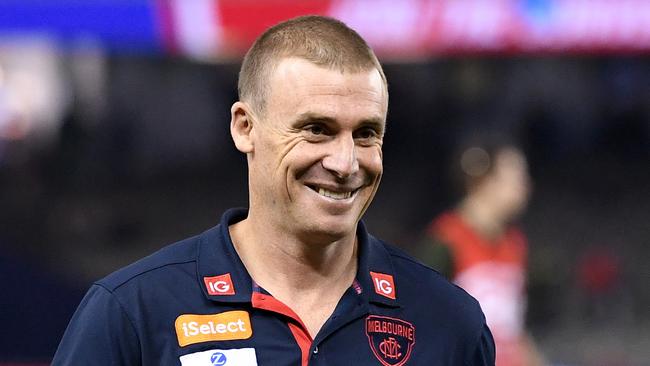 Demons coach Simon Goodwin. (AAP Image/Joe Castro)