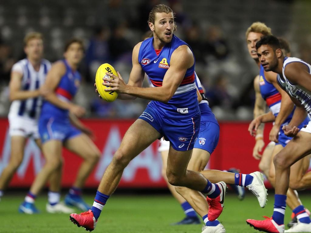 Marcus Bontempelli dominated the Kangaroos, smashing out 195 SuperCoach points to lead all comers in Week 1 of the Marsh Community Series