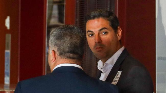 SAUCELiverpool mayor Ned Mannoun spotted in nsw Parliament House on Thursday over Holsworthy pre selection dramas .