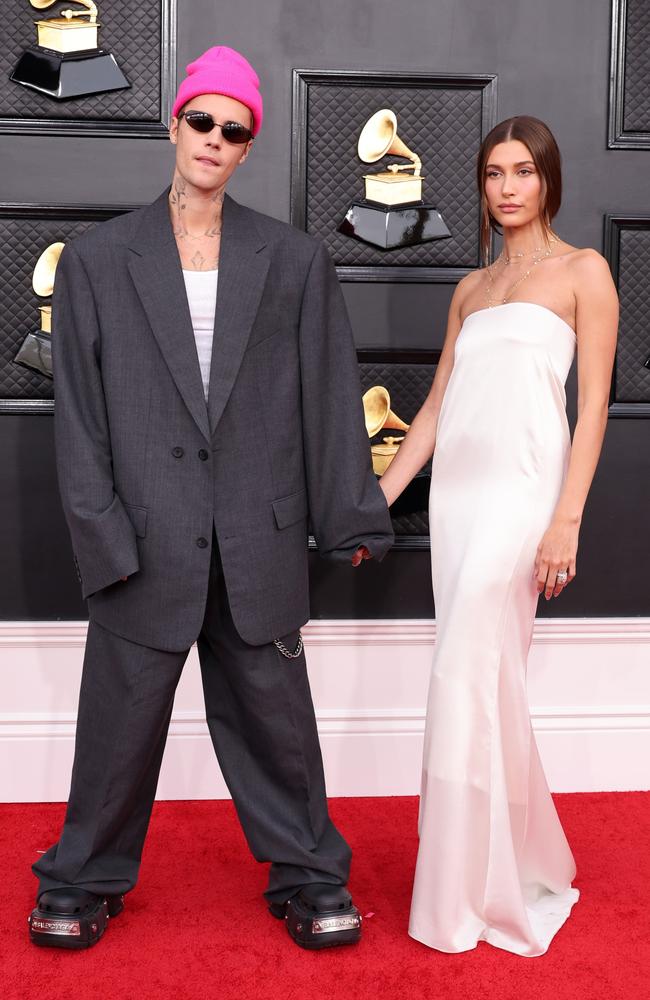 Hailey Bieber recently said her husband was ‘fine’. Picture: Amy Sussman/Getty Images/AFP