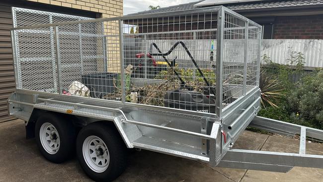 The trailer, licence plate S902TKT, was reported to the police as stolen on Friday morning after Mr Evers-Watson noticed it missing. Picture: Facebook