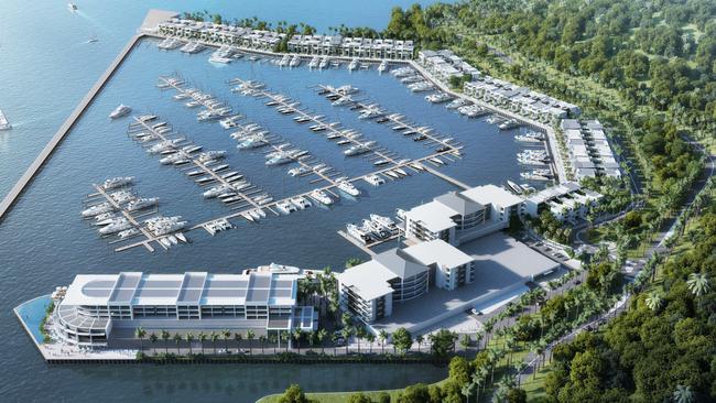 An artist’s impression of Shute Harbour Marina Resort in Airlie Beach.