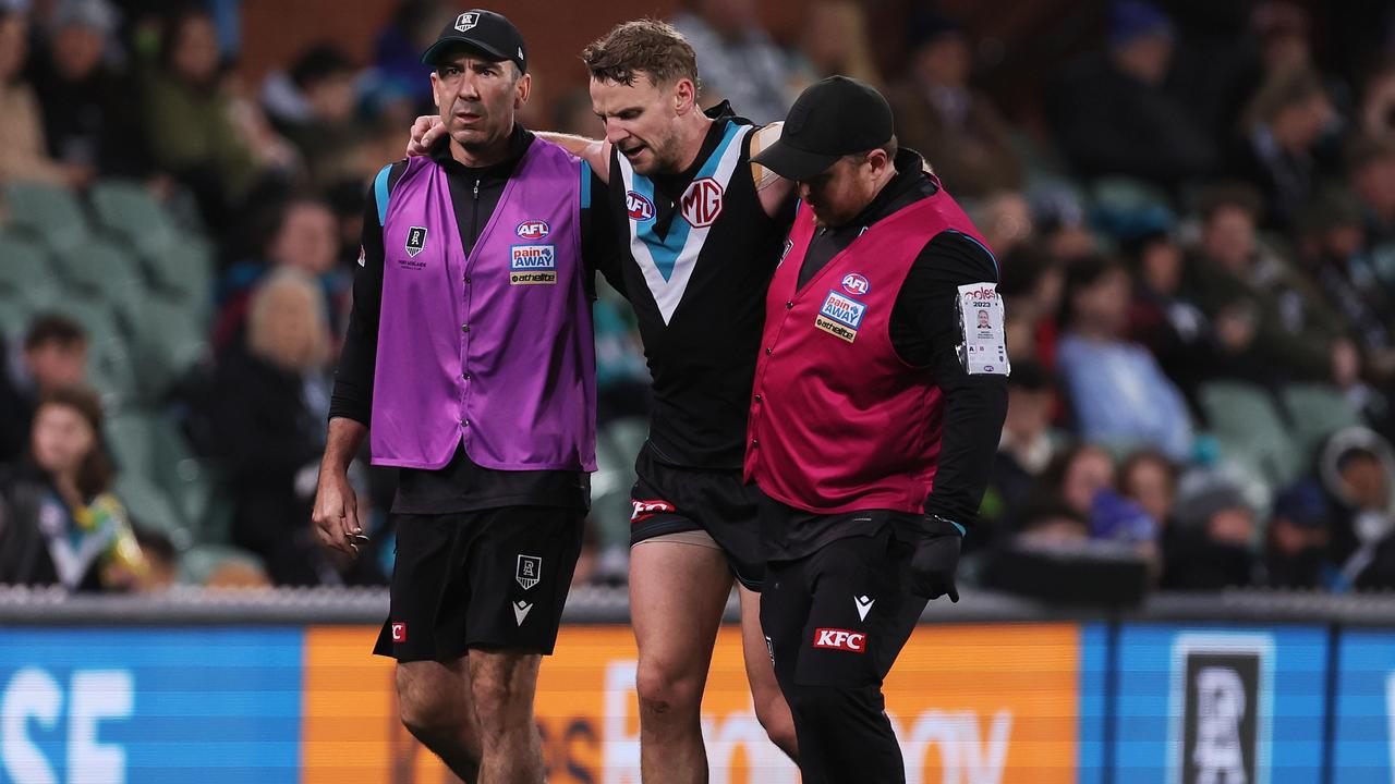 Trent McKenzie is set for a period of time on the sidelines. Picture: Getty Images