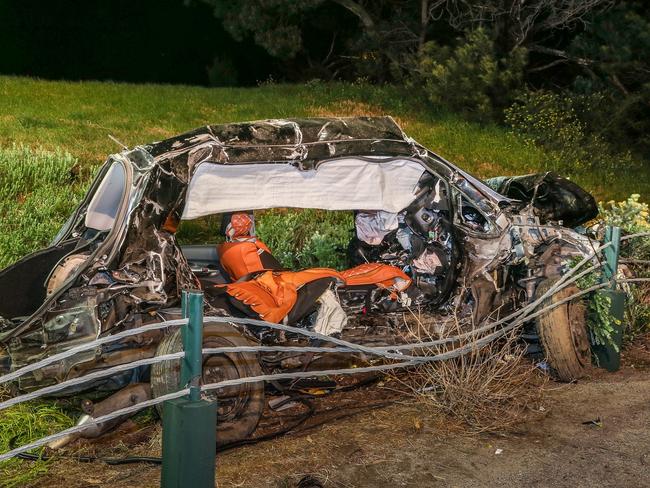 The Toyota that Xinyu Yuan and her mother Ma Li Dai were in. Picture: Gary Sissons.