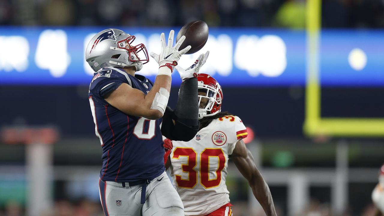 New England Patriots tight end Rob Gronkowski took his 500th career reception in the match.