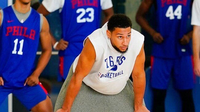 Ben Simmons at 76ers training