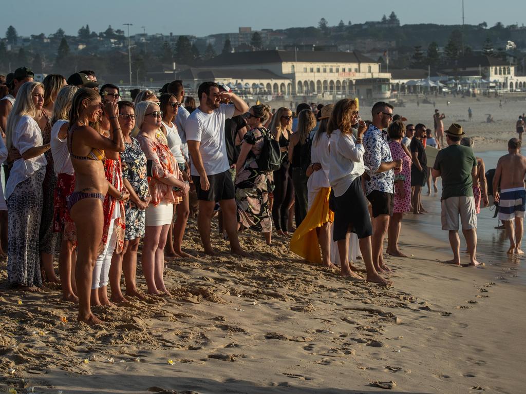 Annalise Braakensiek Memorial held at Bondi Beach this morning. Wednesday January 16 Image Picture: Monique Harmer