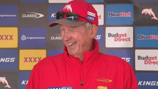 Wayne Bennett is loving life. Photo: Fox Sports