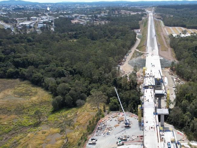 Watch: Drone video of Gympie Bypass as final girders installed