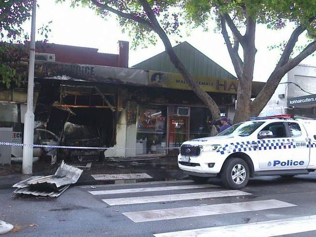 The Sunshine West firebombing was one of a spate in Melbourne’s west at the start of 2024. Picture: 9NEWS