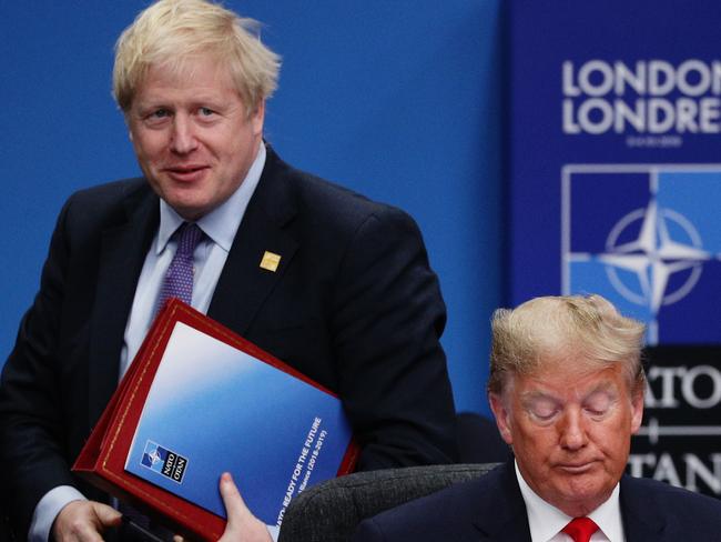 Mr Johnson and Mr Trump. Picture: Getty