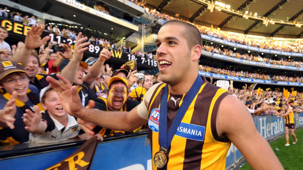 Franklin won two premierships with Hawthorn before moving to Sydney in 2014.