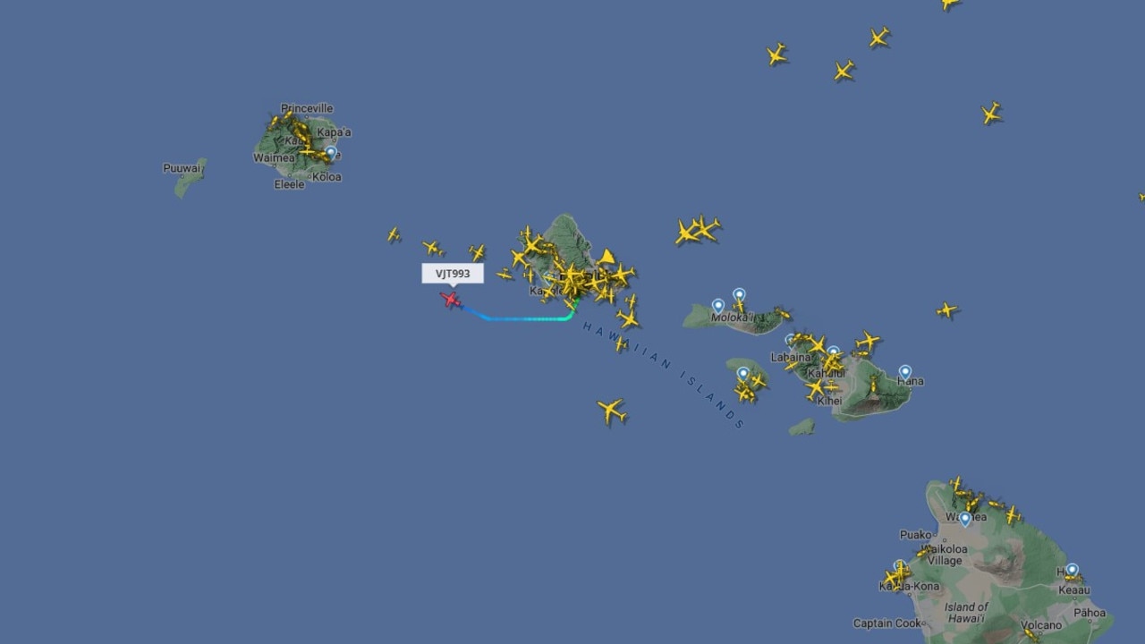 Taylor Swift's jet leaving Honolulu.