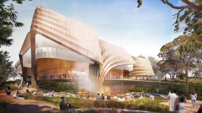 The final plans for the Aboriginal Arts and Cultures Centre at Lot Fourteen. Picture: Diller Scofidio + Renfro and Woods Bagot