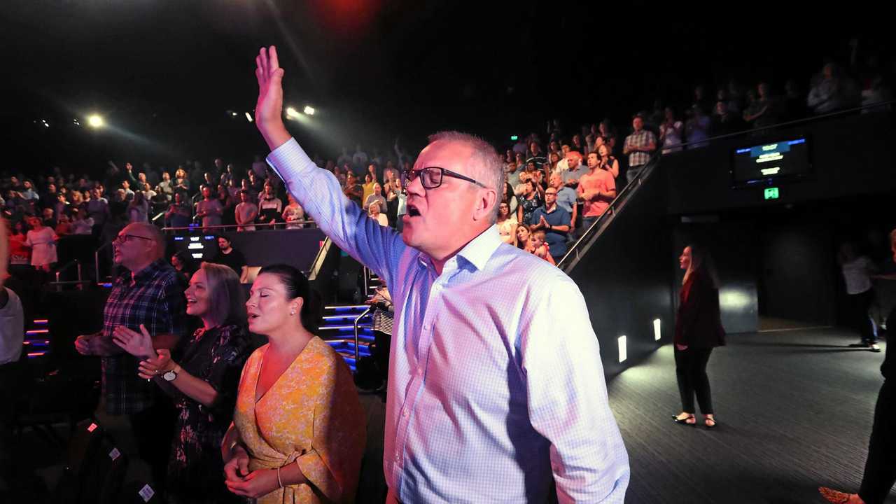 Prime Minister Scott Morrison at the Horizon Church. Picture: Gary Ramage