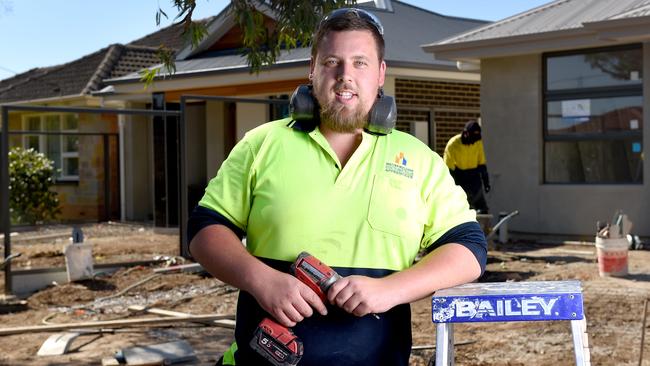 Fourth-year carpentry apprentice and Master Builders SA apprentice of the year Matthew Ludwig says he loved his work because “every day is different”.