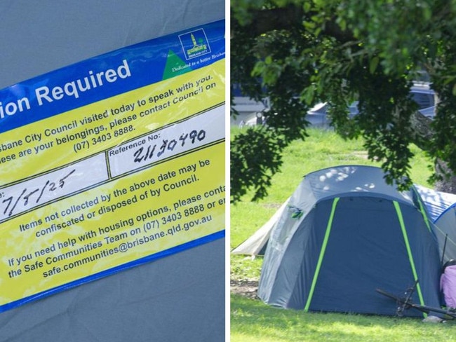 The alarming note appeared on tents