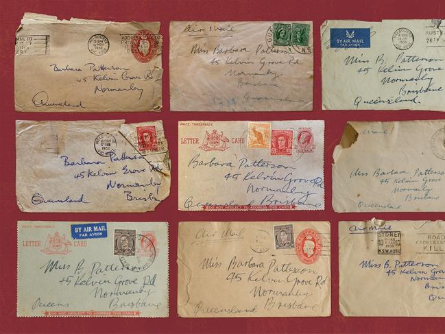 Various mail envelopes addressed to Barbara Blackman nee Patterson. Barbara would later marry Australian artist Charles Blackman.