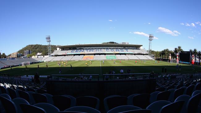 Central Coast Stadium with empty seats due to the fan lockout and coronavirus.