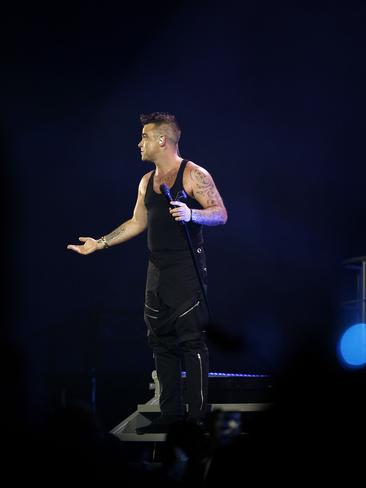 Robbie Williams kicks off the Australian leg of his Let Me Entertain You Tour at Perth Arena. PHOTO: MARIE NIRME