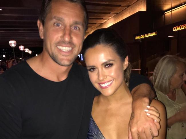 Mitchell Pearce and his fiancee Kristin Scott. Picture: instagram https://www.instagram.com/mitchpearce_7/?hl=en