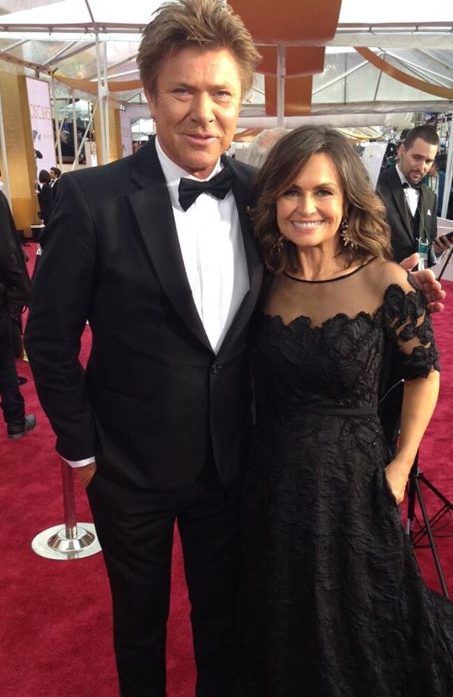 Local presence ... Richard Wilkins and Lisa Wilkinson are among the Australian media contingent on the red carpet. Picture: Supplied
